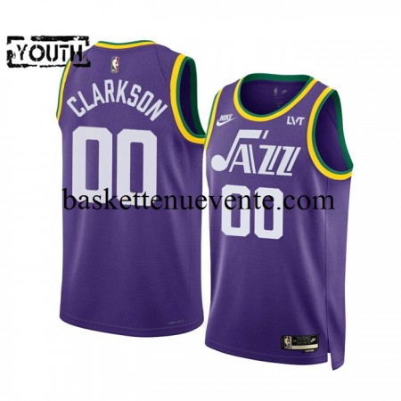 Maillot Basket Utah Jazz Clarkson 00 2023-2024 Nike Classic Edition Violet Swingman - Enfant